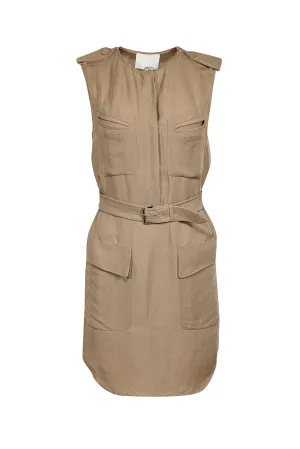 3.1 Phillip Lim - Tan Utility Sleeveless Mini Dress Sz 2