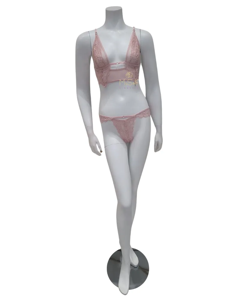 7375 Rose Convertible Babydoll with Matching Thong