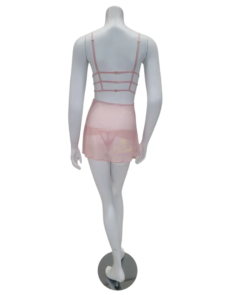 7375 Rose Convertible Babydoll with Matching Thong