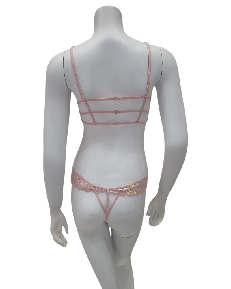 7375 Rose Convertible Babydoll with Matching Thong