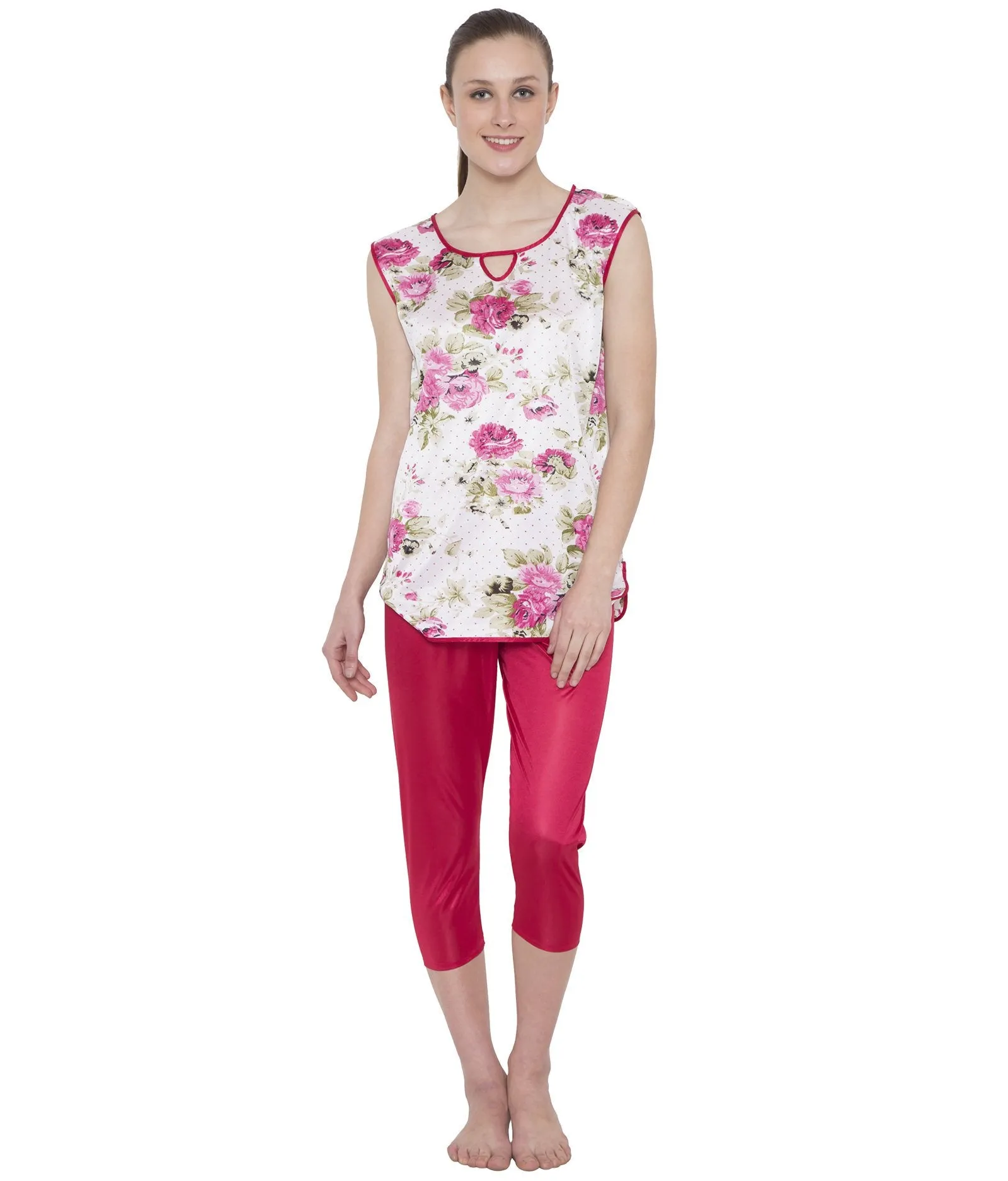 American-Elm Women Styilsh Top and Bottom 2 Pcs Night Suit