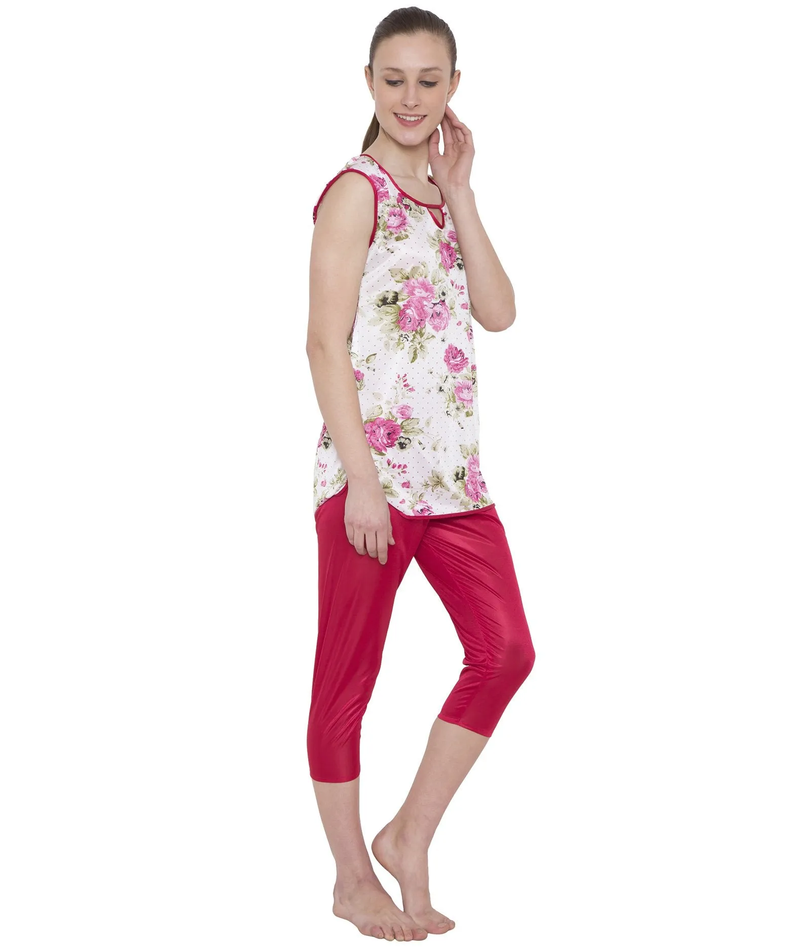 American-Elm Women Styilsh Top and Bottom 2 Pcs Night Suit