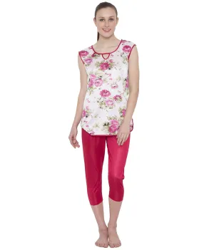 American-Elm Women Styilsh Top and Bottom 2 Pcs Night Suit