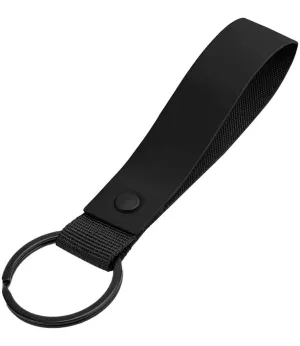 BagBase Matte PU Key Ring | Black