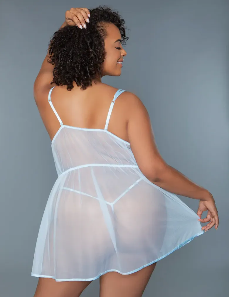 Be Wicked 2240 Leona Babydoll Light Blue