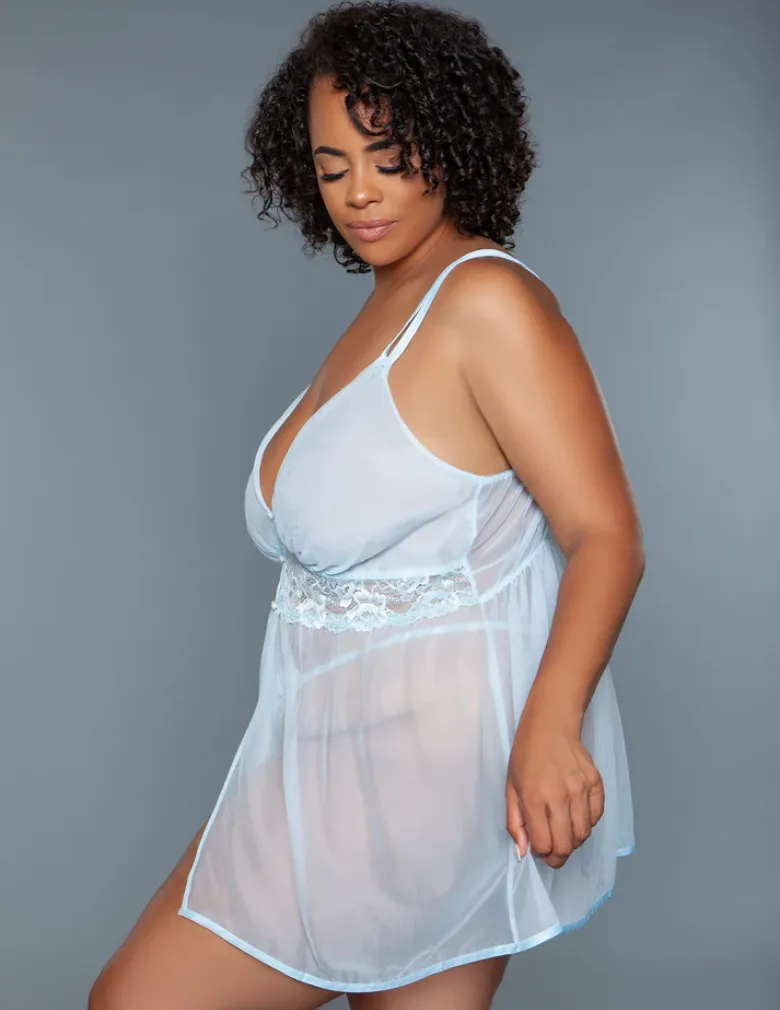 Be Wicked 2240 Leona Babydoll Light Blue