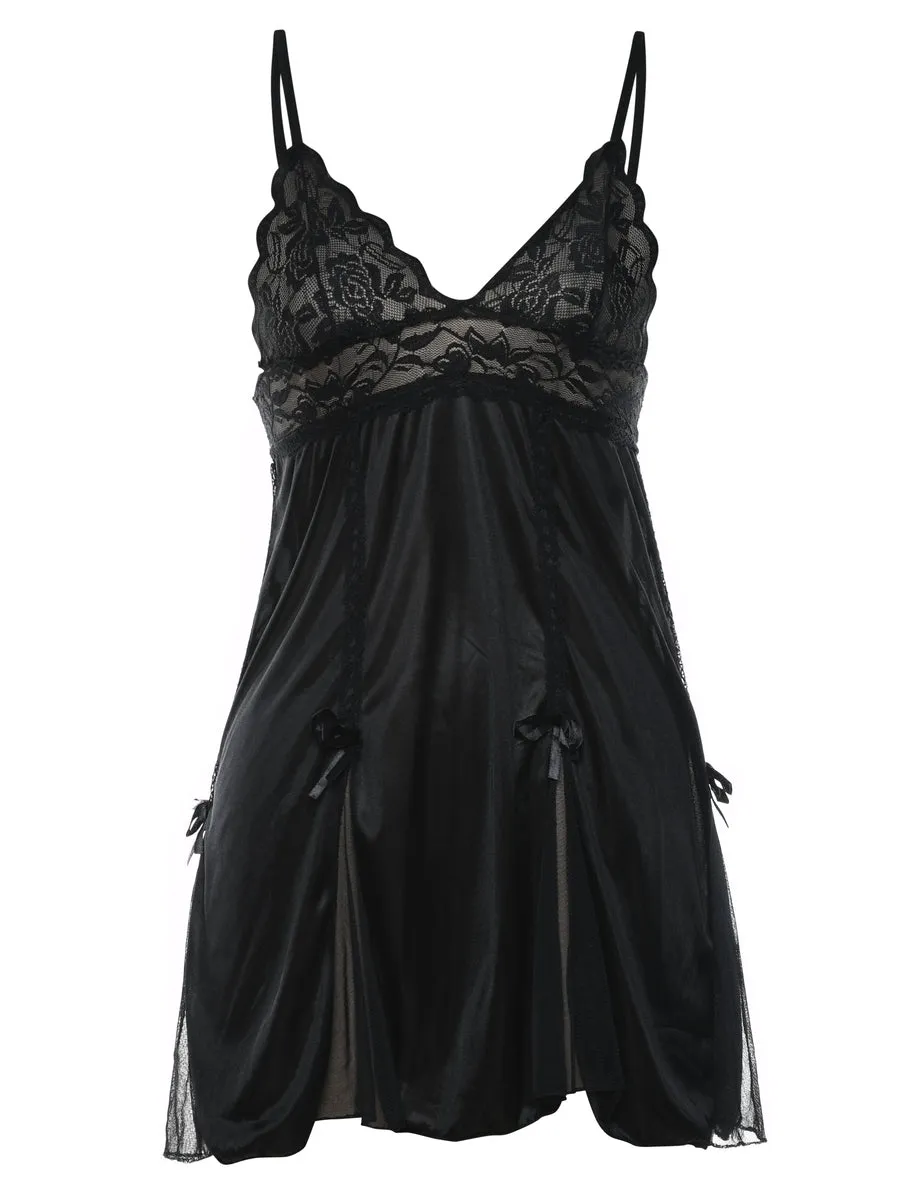 Black Lace Babydoll - XS