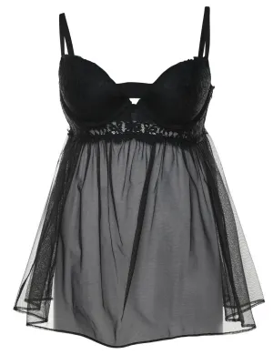 Black Sheer Classic Babydoll - S