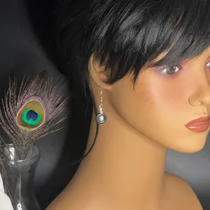 Bow Pearl with Glass Loop Earrings