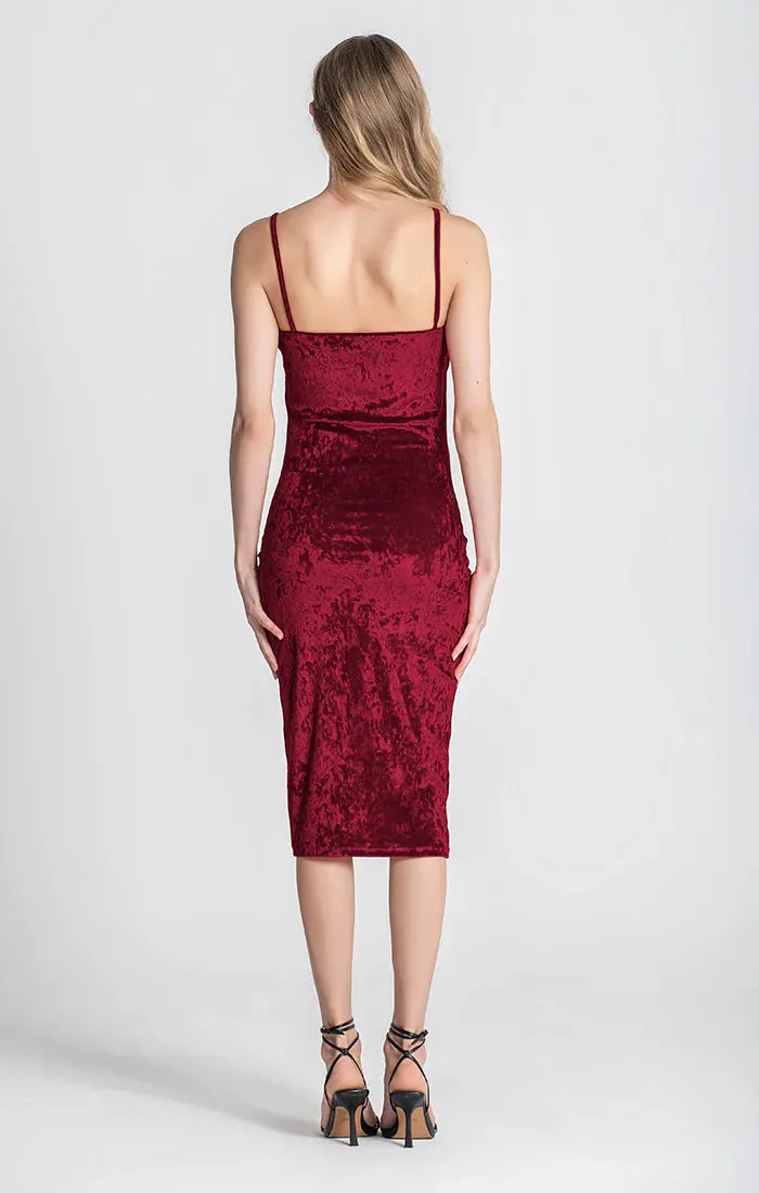 Burgundy Retro Dress