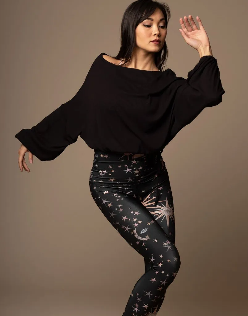 Cassidy Ribbed Knit Top - Black