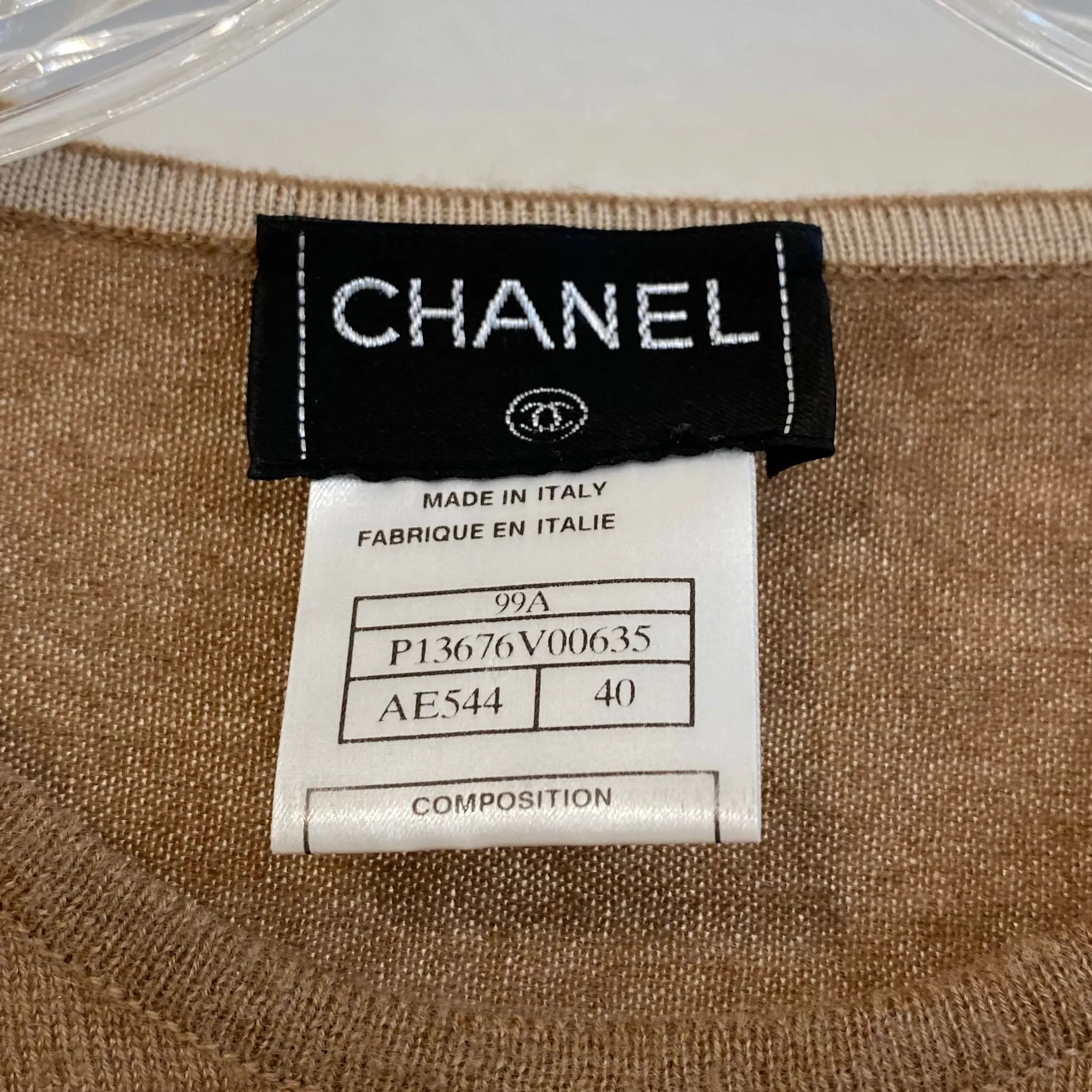Chanel Brown Knit Top