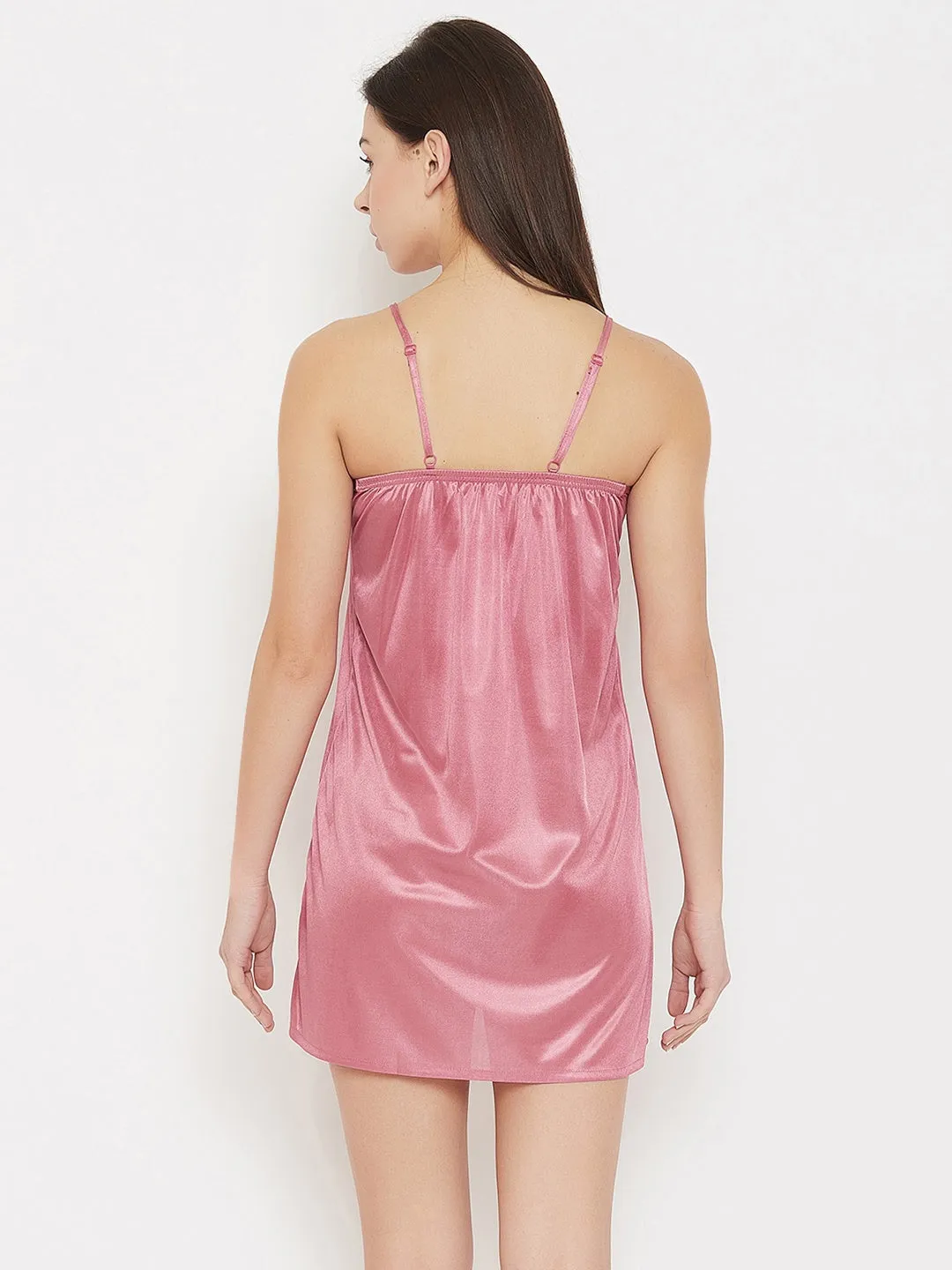 Chic Basic Babydoll & Robe In Peach