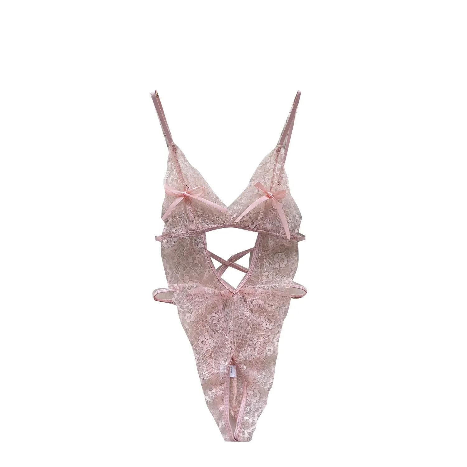 Cocoa Lace Mesh Babydoll Lingerie