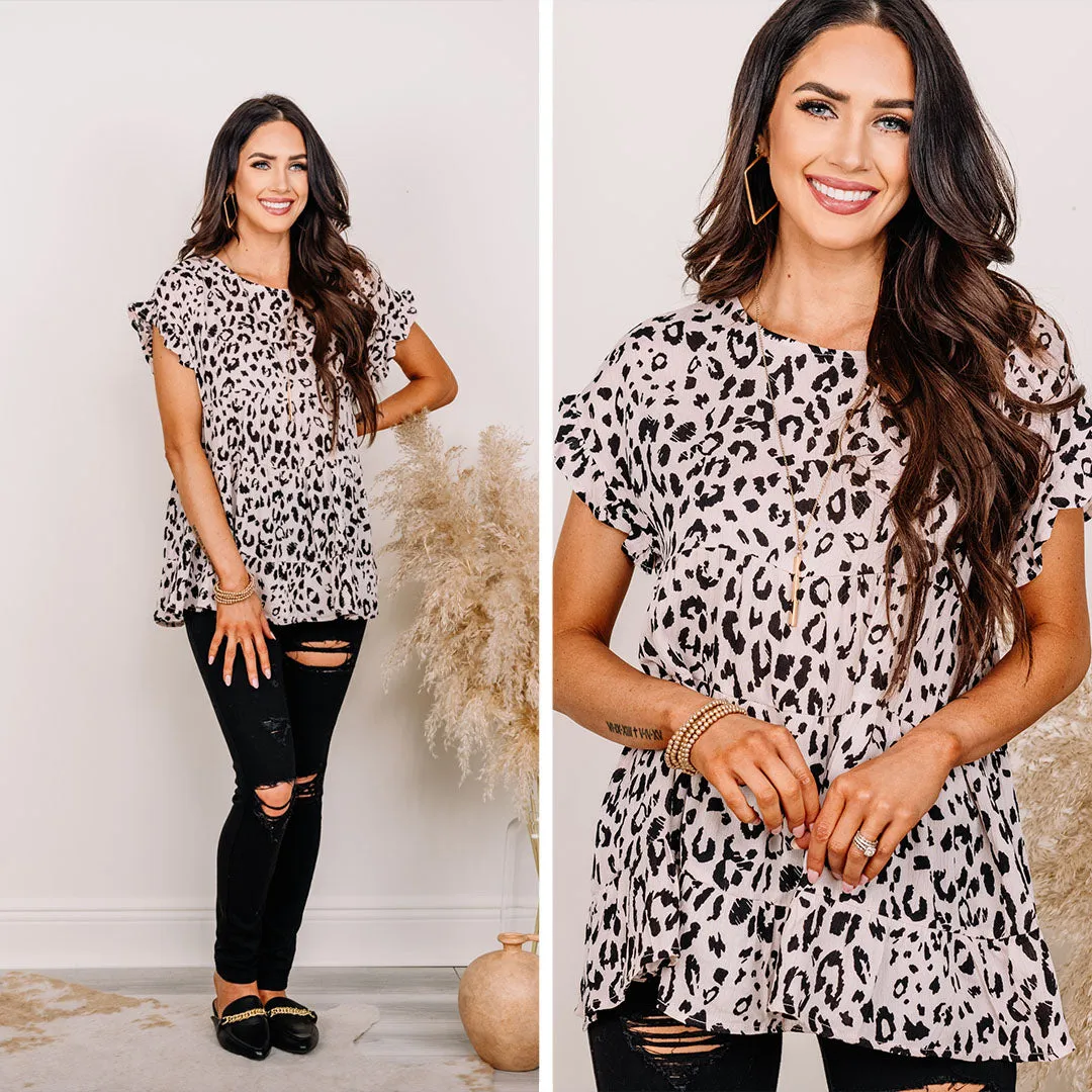 Come Back For You Mocha Brown Leopard Top