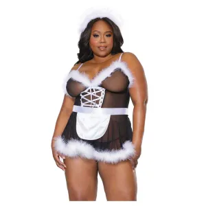 Coquette Lace-up Babydoll with Headband