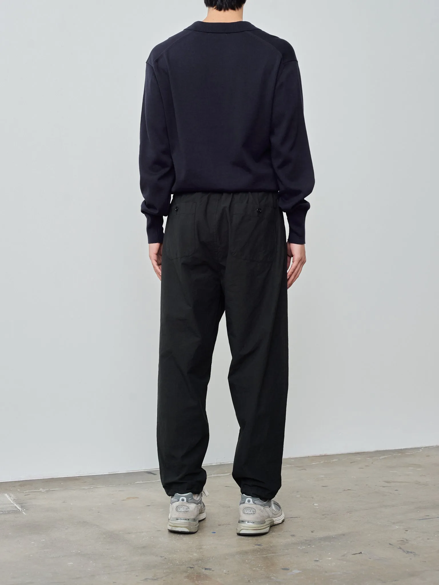 Cotton Knit Skipper Shirt - Navy