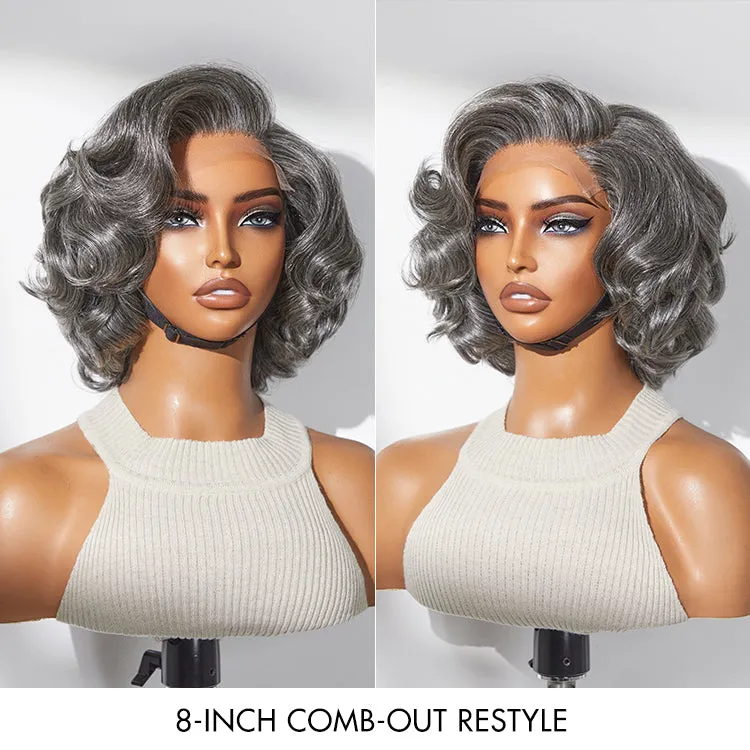 Crazy Wednesday | 1 SEC INSTALL WIG | Mature Boss Brown Ombre Highlight / Natural Black / Salt and Pepper Loose Wave Glueless Minimalist HD Lace Wig
