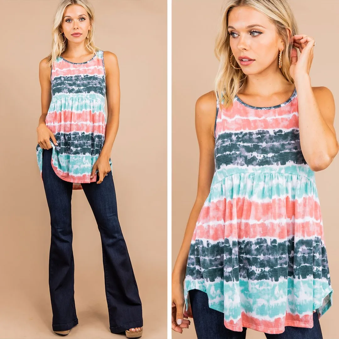 Create Your Fun Mint Green Tie Dye Tank