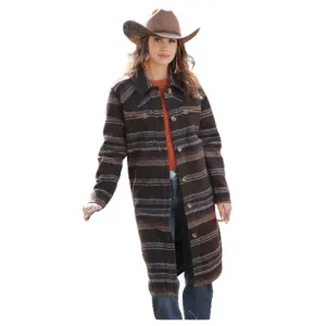 CWJ7454002 Cruel GIrl Women's Sweater Knit Duster - Brown Stripe