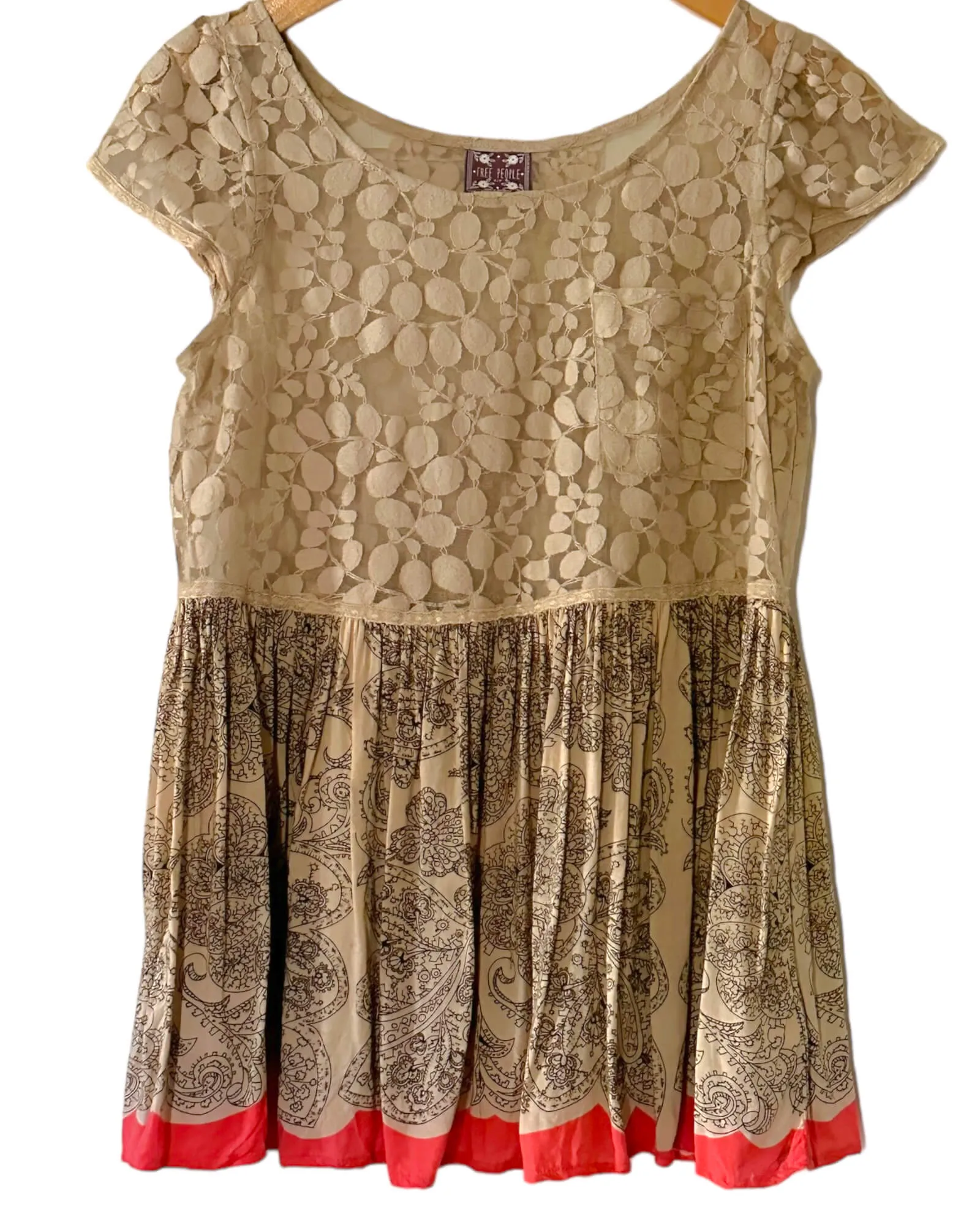 Dark Autumn Mixed Media Babydoll Top