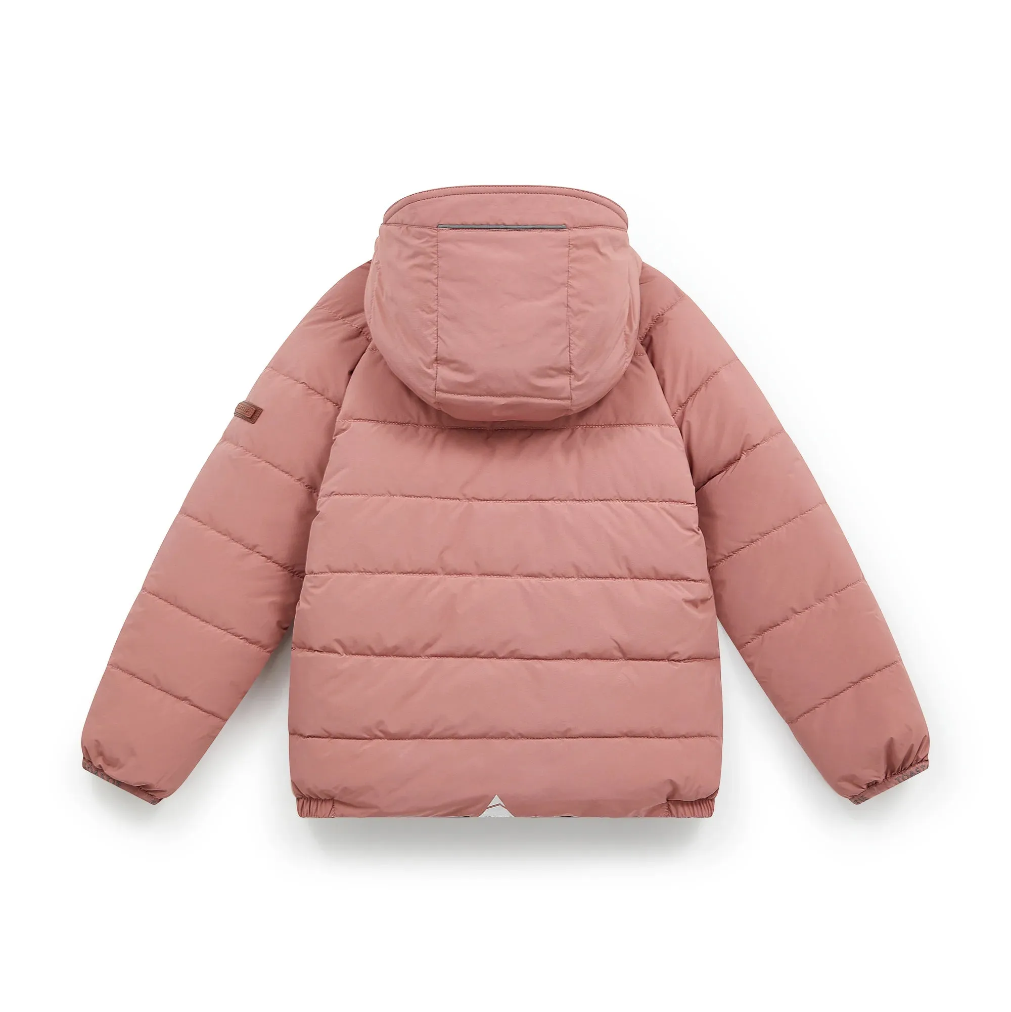Eco Reversible Puffer in Damask Pink/Black Cherry