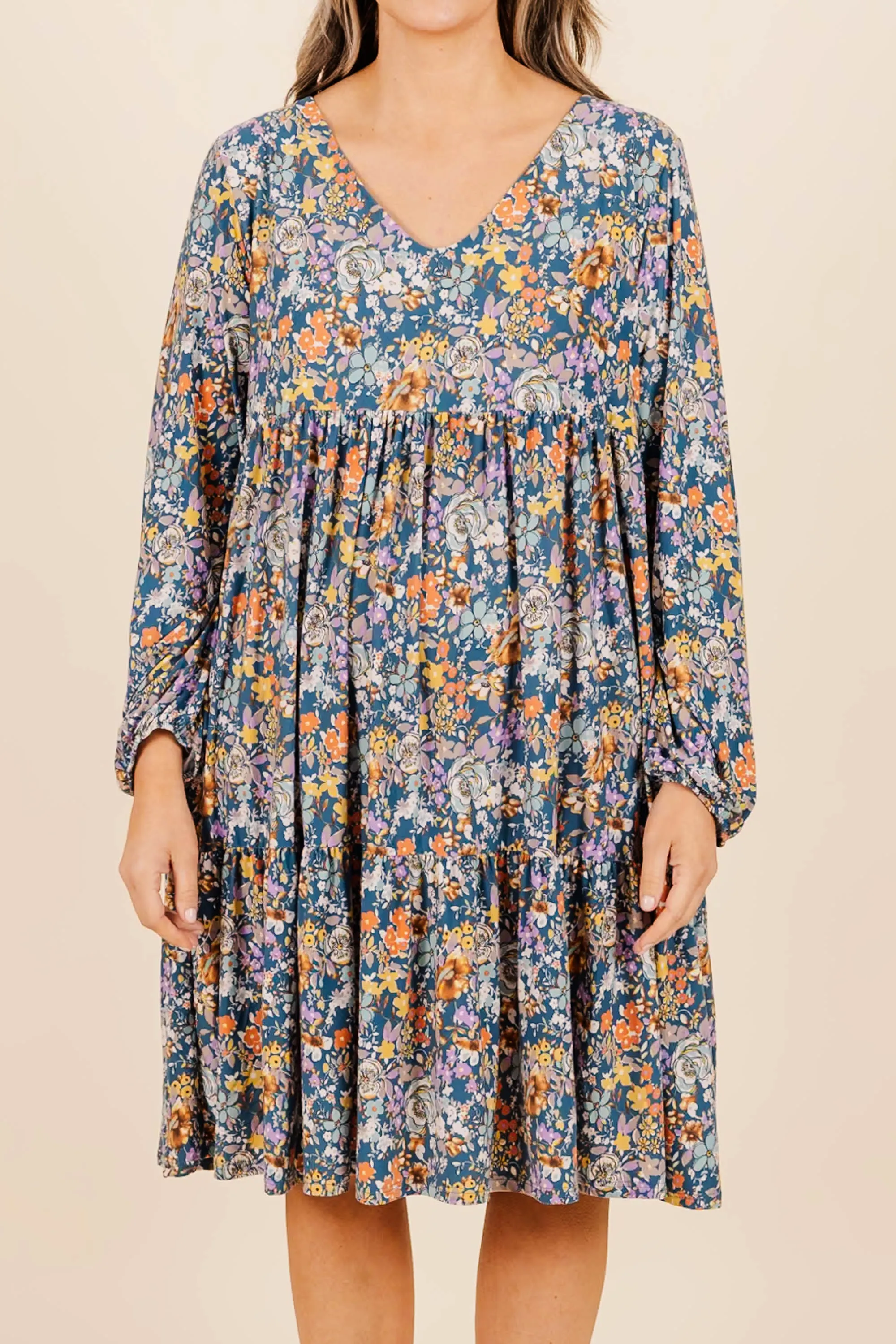 Enveloped In Elegance Dress, Teal