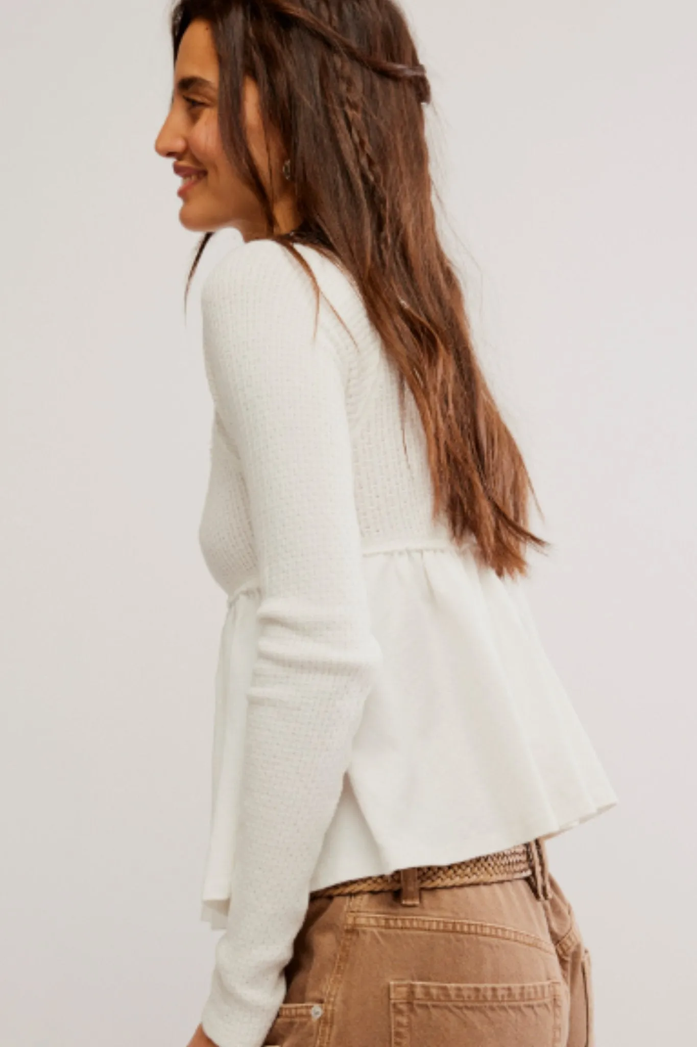 Free People: Found Your Babydoll Top in Ivory