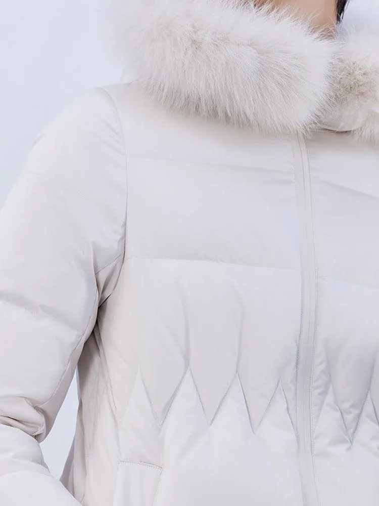 Gathered Waist Goose Down Coat