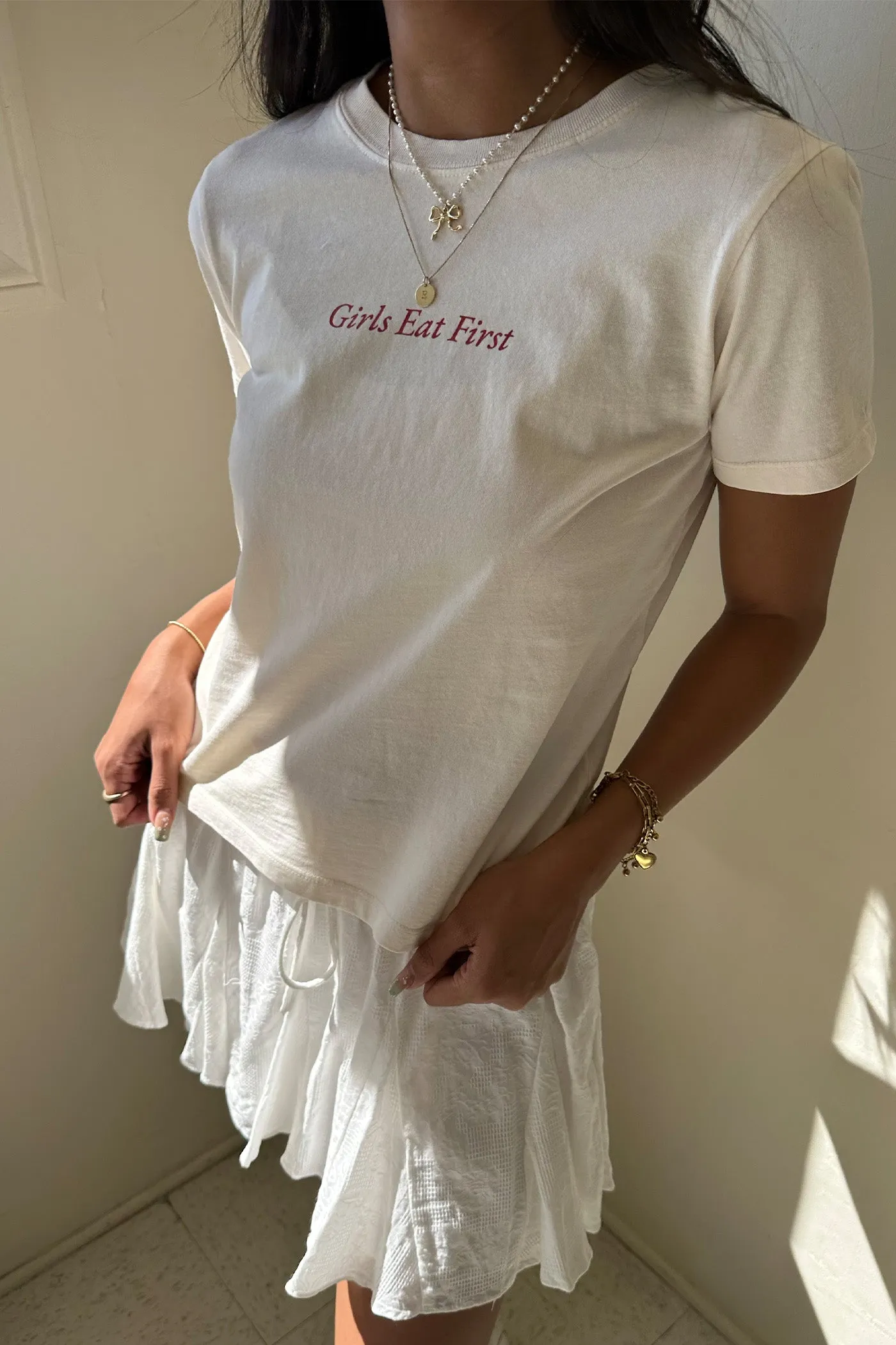 Girls Eat First Graphic Tee