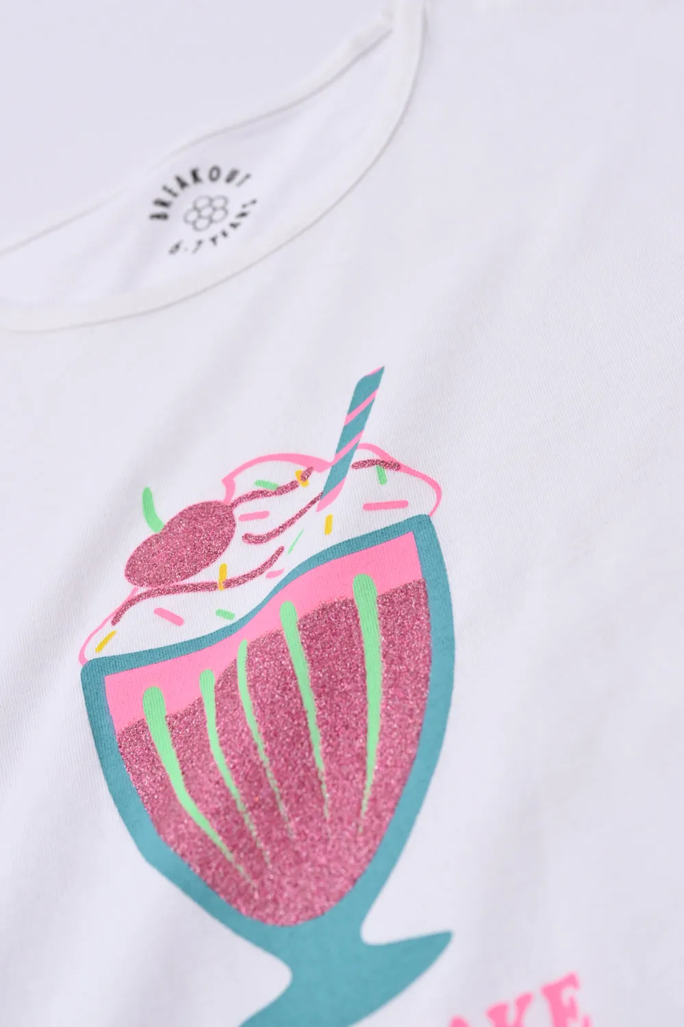 GIRLS GLITTER PRINT T SHIRT