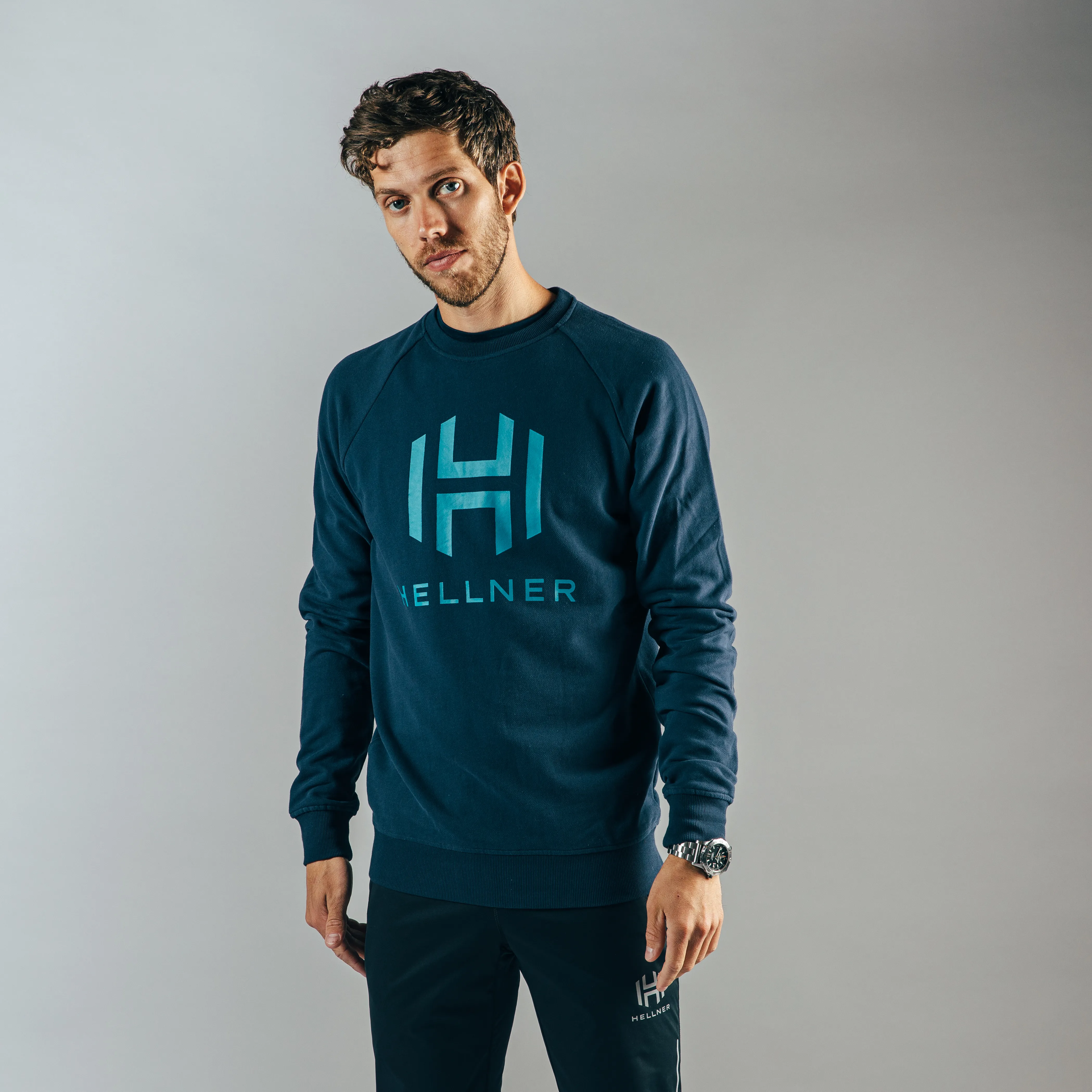 Hellner Logo Sweatshirt Men Dress Blue | Buy Hellner Logo Sweatshirt Men Dress Blue here | Outnorth
