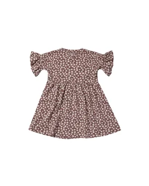 Jersey Babydoll Dress Plum Ditsy