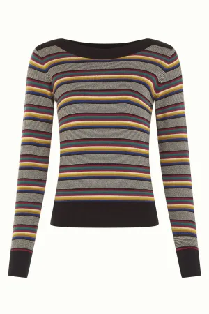King Louie - Audrey Top Sixties Stripe Black