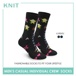 Knit Men's Pixels Cotton Crew Light Performance Socks 1 pair KMC2306