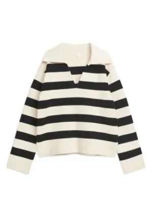 Knit Polo Striped Jumper