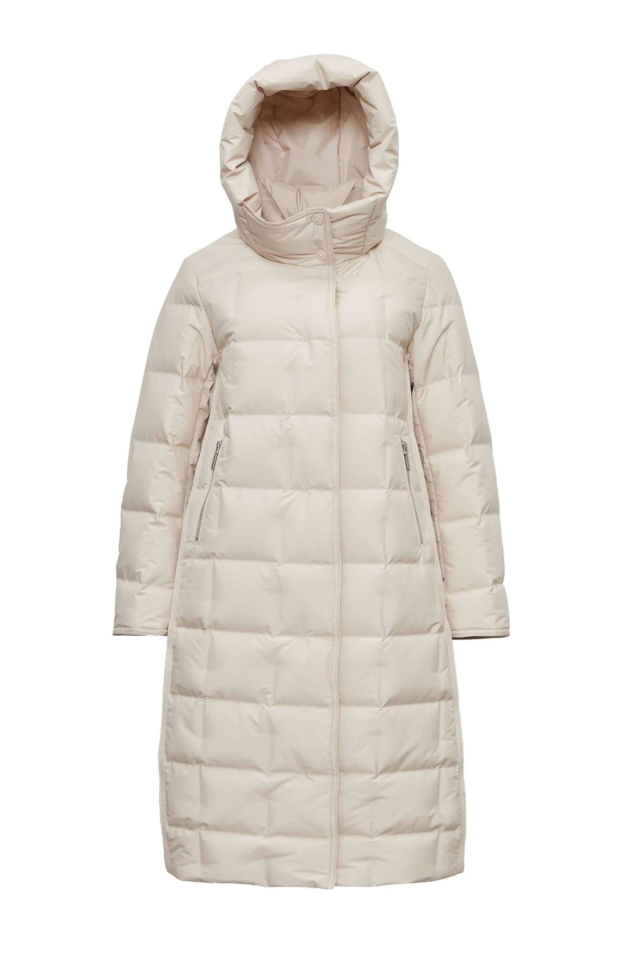 Long Wrap Goose Down Coat