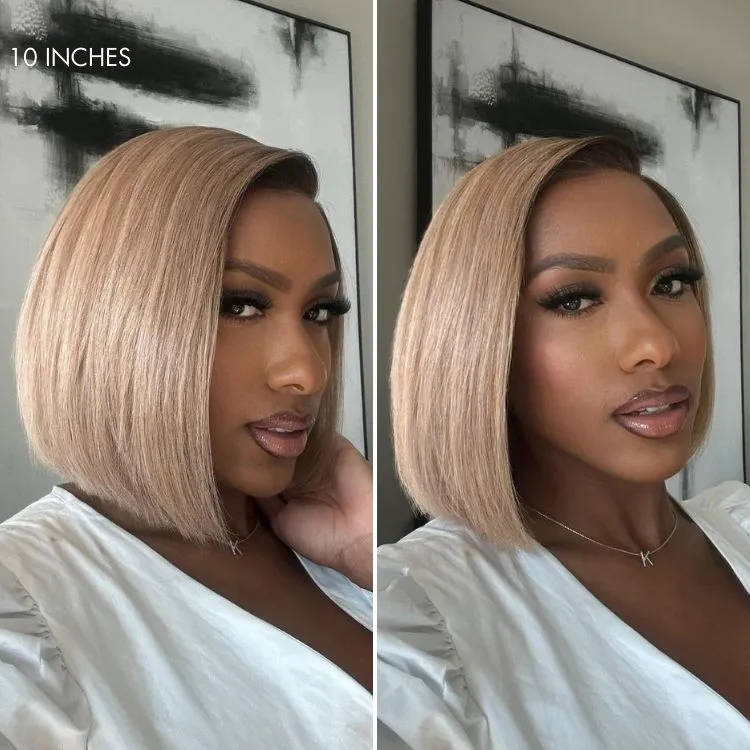 Luvme All-Day Comfort Wig Blunt Cut Bob Glueless Minimalist HD Lace Short Human Hair Wig Pre-Cut Lace
