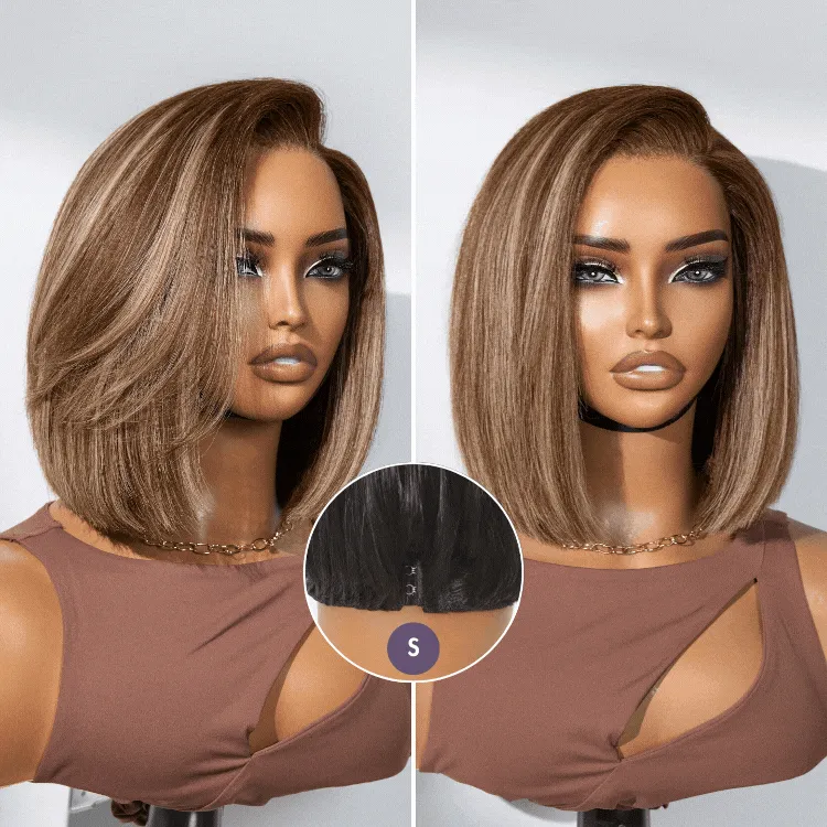 Luvme All-Day Comfort Wig Blunt Cut Bob Glueless Minimalist HD Lace Short Human Hair Wig Pre-Cut Lace