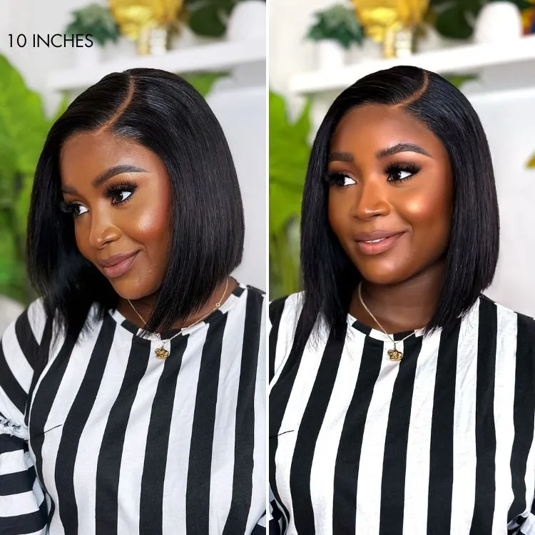 Luvme All-Day Comfort Wig Blunt Cut Bob Glueless Minimalist HD Lace Short Human Hair Wig Pre-Cut Lace