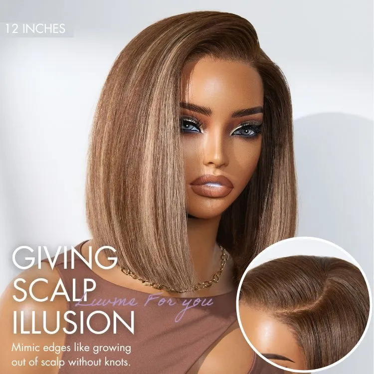 Luvme All-Day Comfort Wig Blunt Cut Bob Glueless Minimalist HD Lace Short Human Hair Wig Pre-Cut Lace