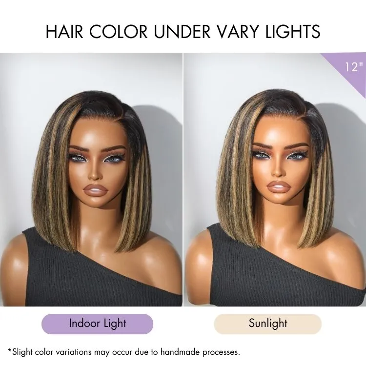 Luvme All-Day Comfort Wig Blunt Cut Bob Glueless Minimalist HD Lace Short Human Hair Wig Pre-Cut Lace