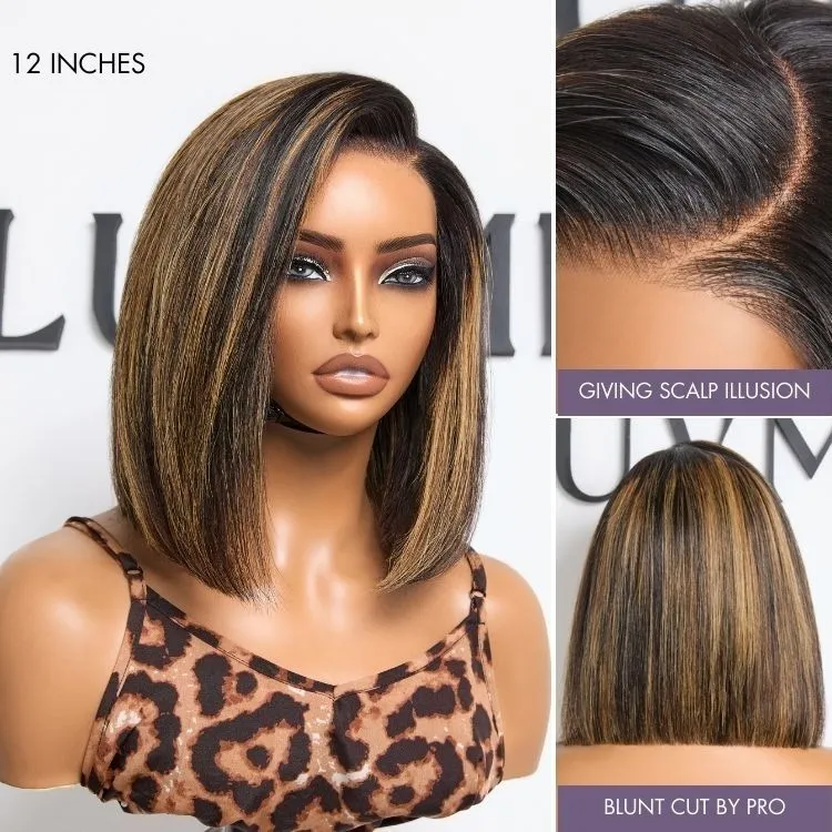 Luvme All-Day Comfort Wig Blunt Cut Bob Glueless Minimalist HD Lace Short Human Hair Wig Pre-Cut Lace
