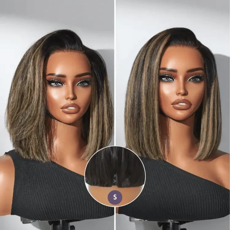 Luvme All-Day Comfort Wig Blunt Cut Bob Glueless Minimalist HD Lace Short Human Hair Wig Pre-Cut Lace