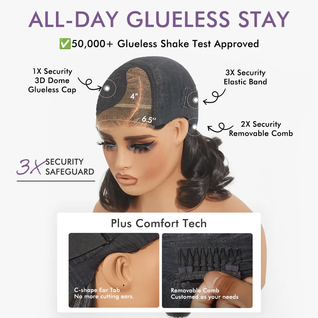Luvme All-Day Comfort Wig Deep Wave Glueless Minimalist HD Lace Human Hair Curly Wig Pre-Cut Lace