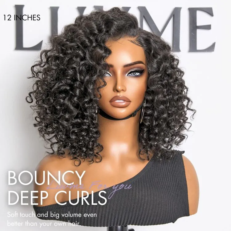 Luvme All-Day Comfort Wig Deep Wave Glueless Minimalist HD Lace Human Hair Curly Wig Pre-Cut Lace