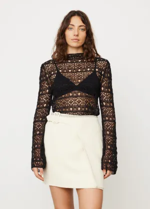 Macramé Knit Top
