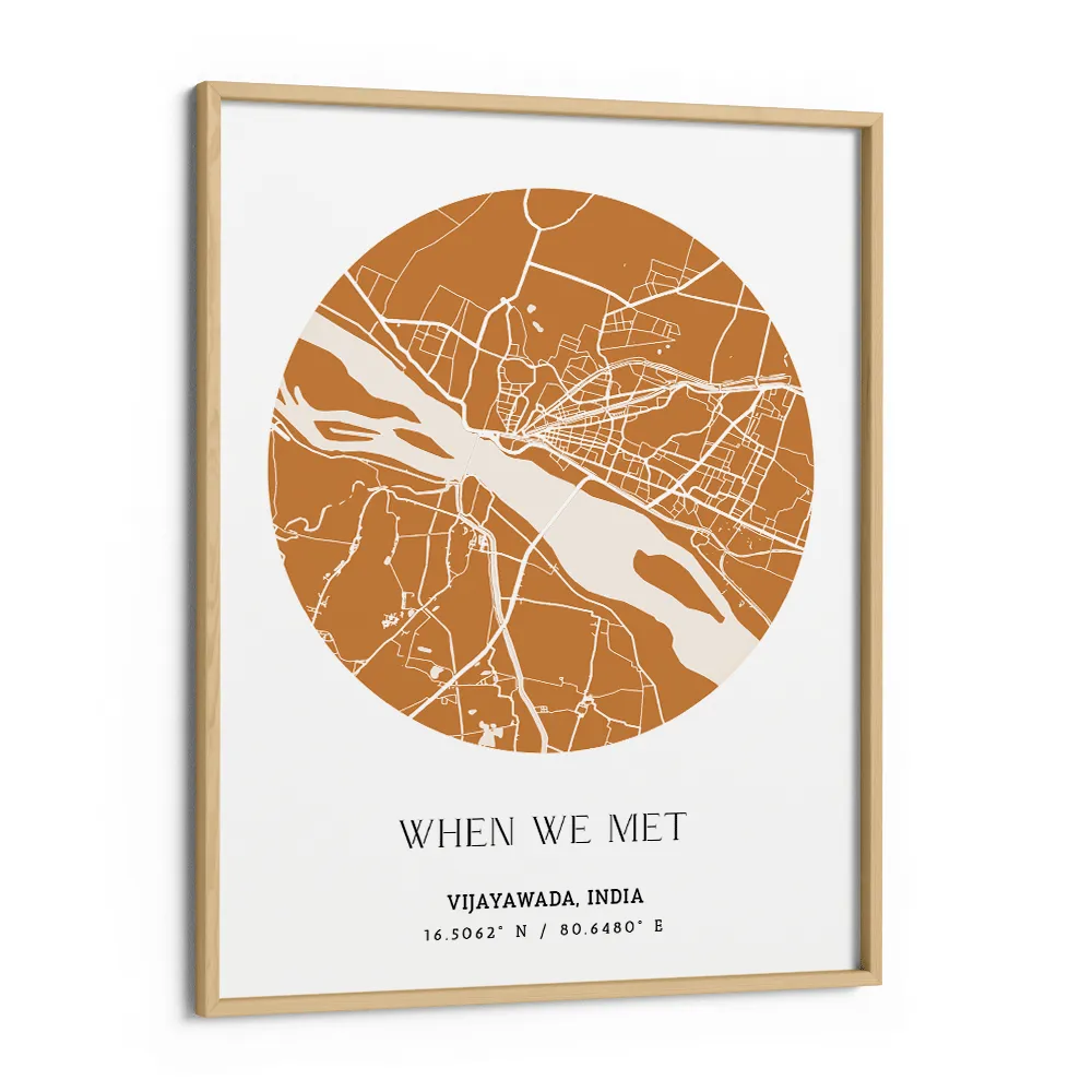 Map Art - Mustard - The Minimalist