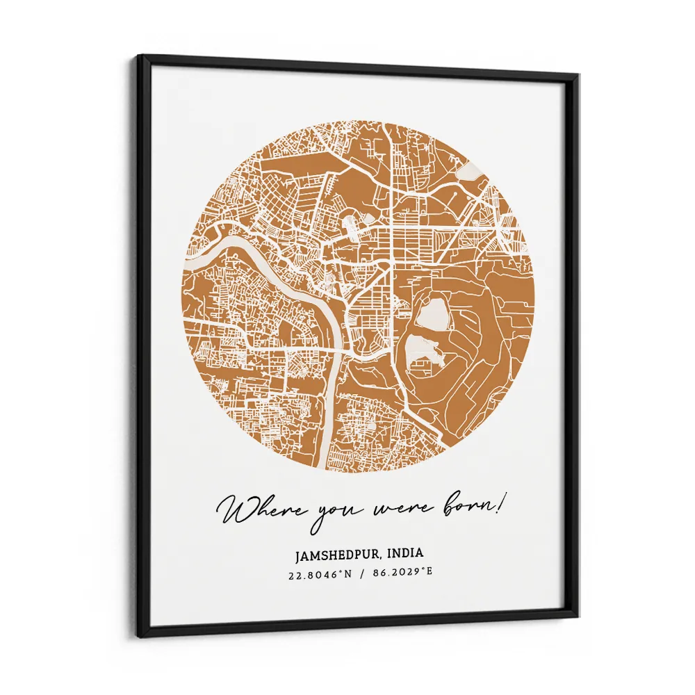 Map Art - Mustard - The Minimalist