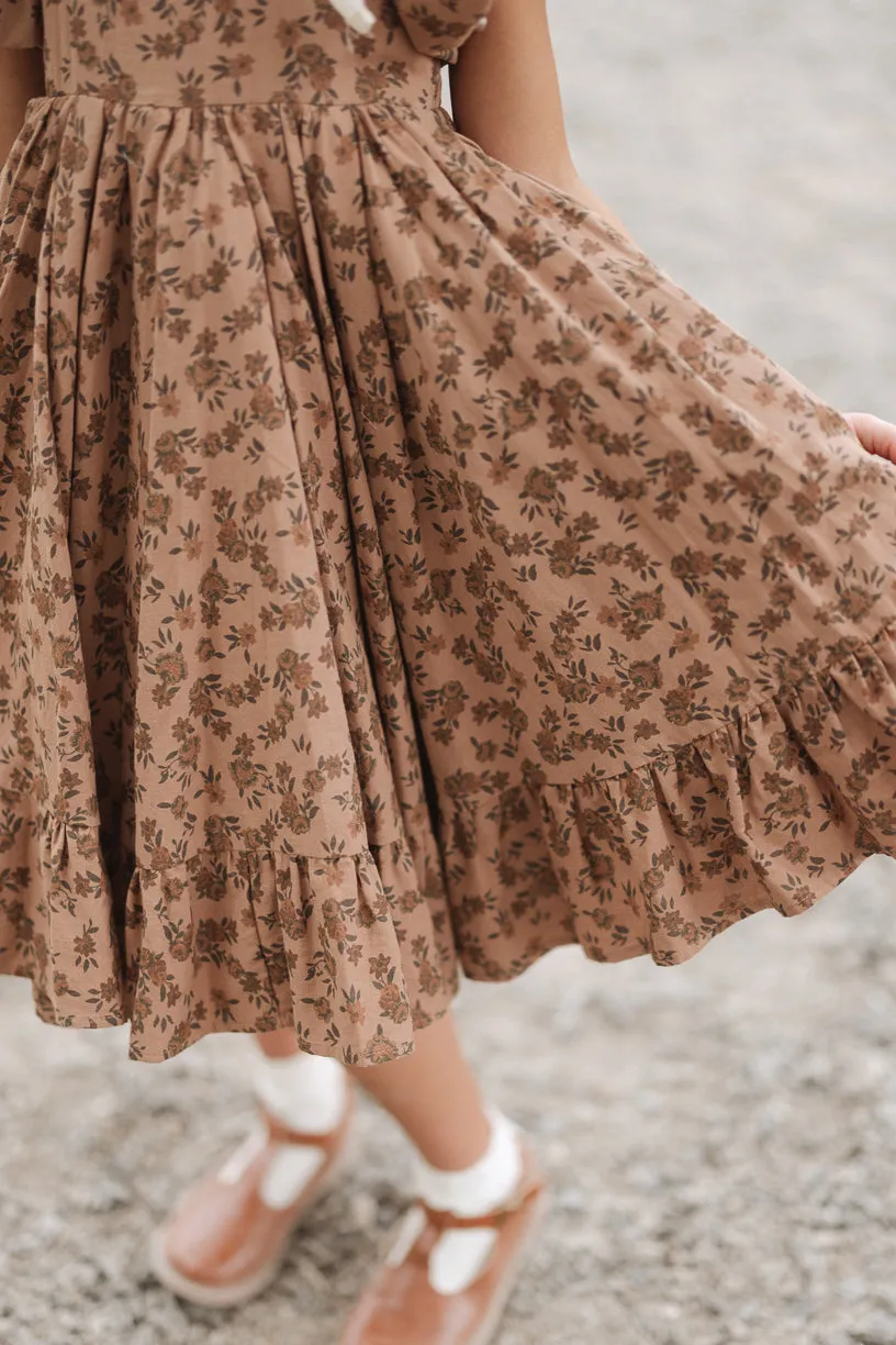 Mini Coco Dress in Brown Floral - FINAL SALE